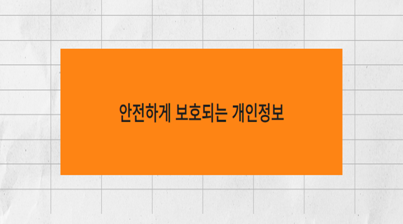 안전하게 보호되는 개인정보